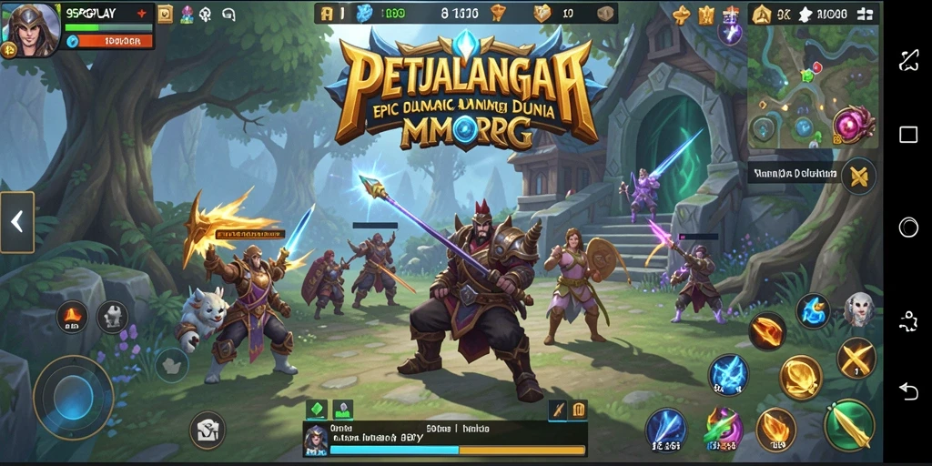 Gameplay seru di dunia MMORPG yang menantang.