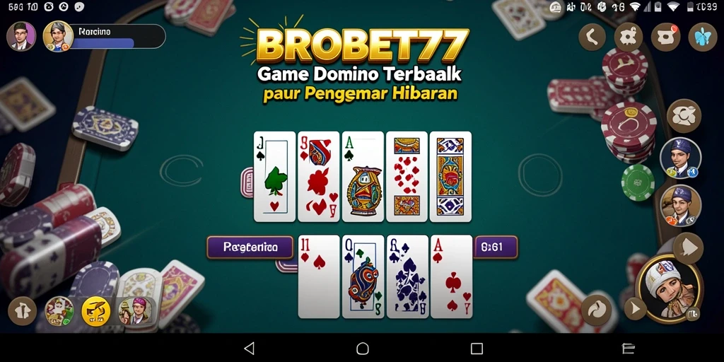 Tampilan gameplay Domino yang seru dan penuh warna di BROBET77.