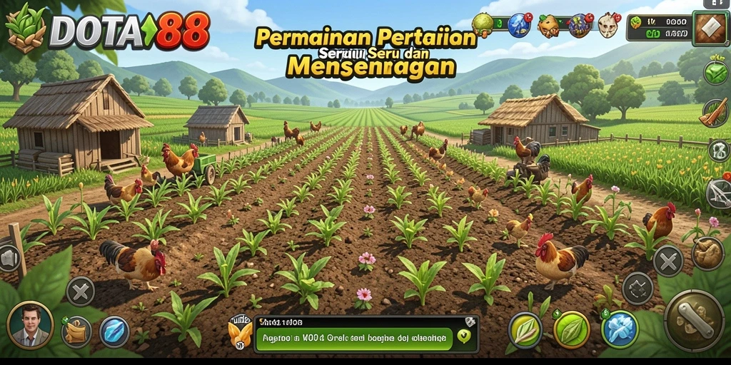 Gameplay seru DOTA88 dengan aktivitas bertani yang menarik.
