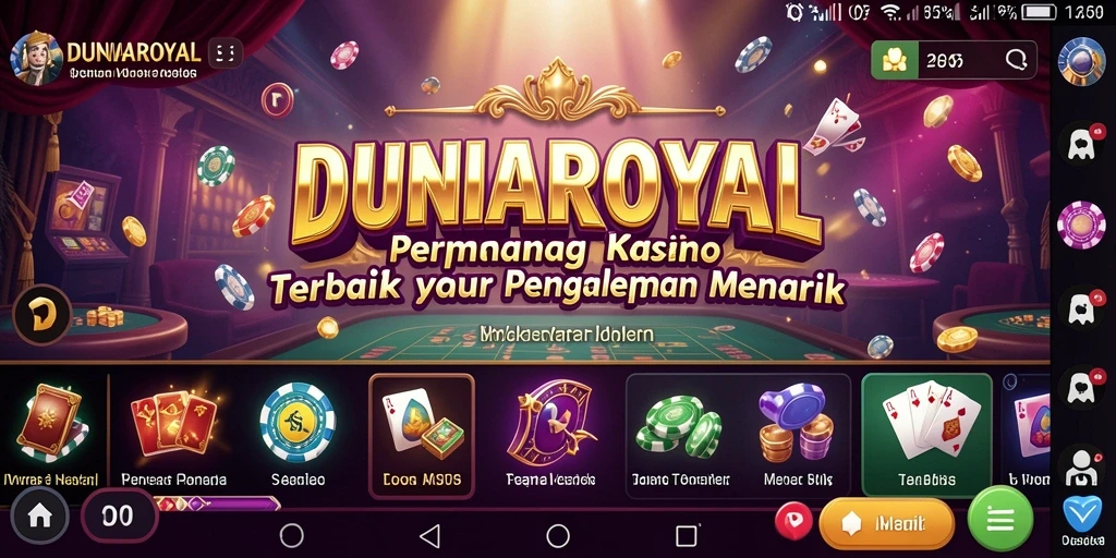 Tampilan gameplay menarik DUNIAROYAL yang memukau.
