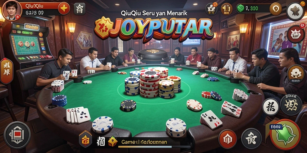 Tampilan gameplay QiuQiu di JOYPUTAR yang seru dan menarik.