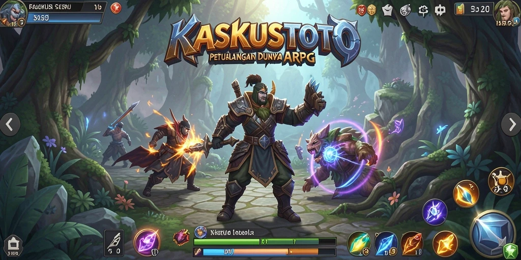 Tangkapan layar menampilkan aksi seru dalam permainan ARPG KASKUSTOTO.