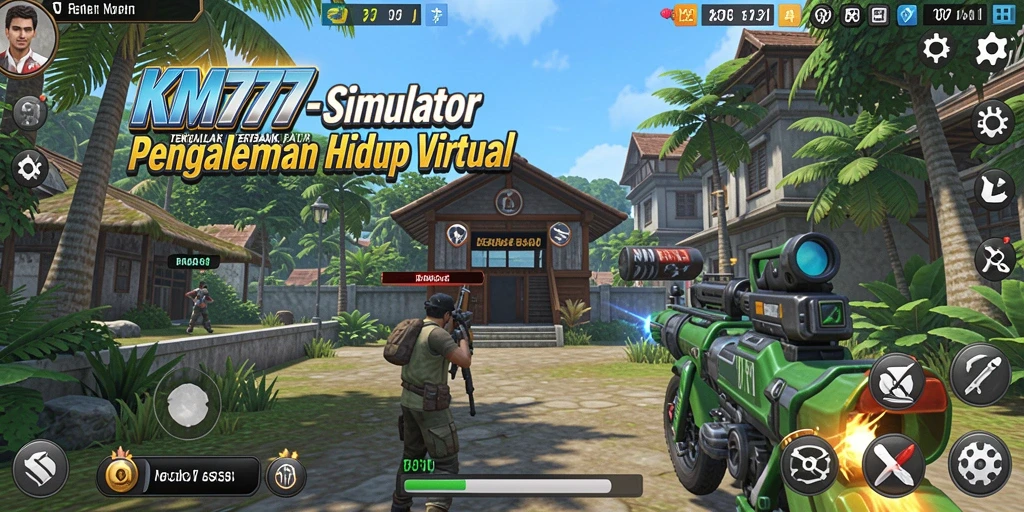 Tangkapan layar KM777 menampilkan aksi seru dalam gameplay Simulation.
