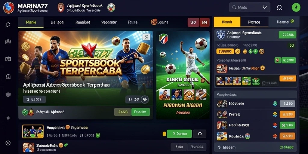 Tampilan screenshot MARINA77 yang menunjukkan antarmuka taruhan olahraga.