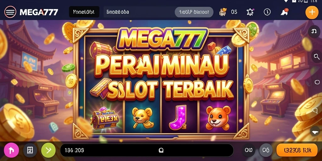 Tampilan mendebarkan dari gameplay slot MEGA777 yang penuh warna.