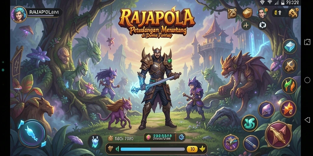 Tampilan gameplay mengesankan dari RAJAPOLA saat menjelajahi dunia petualangan.