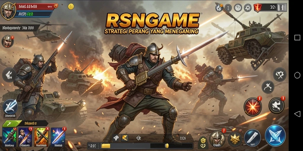 Tampilan gameplay RSNGAME dengan aksi strategi yang mendebarkan.