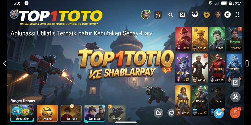 Tampilan antarmuka aplikasi TOP1TOTO yang sederhana dan fungsional.