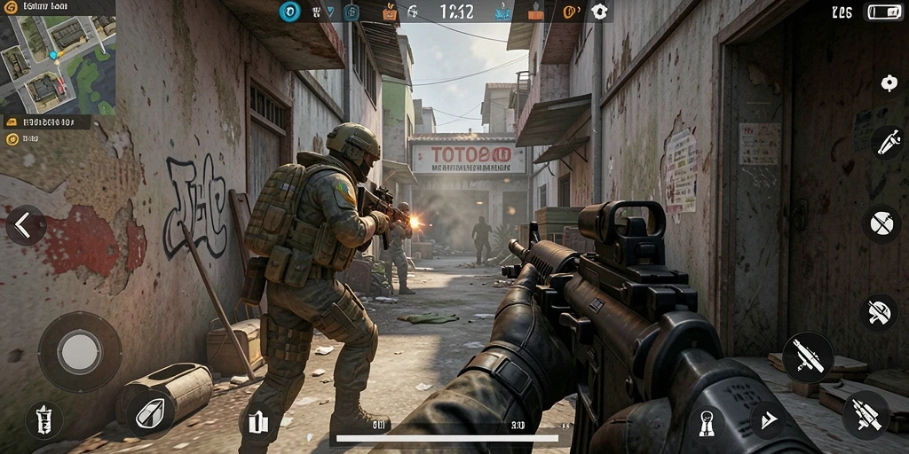 Screenshot gameplay TOTO20 menampilkan pertarungan seru dan grafis yang menakjubkan.