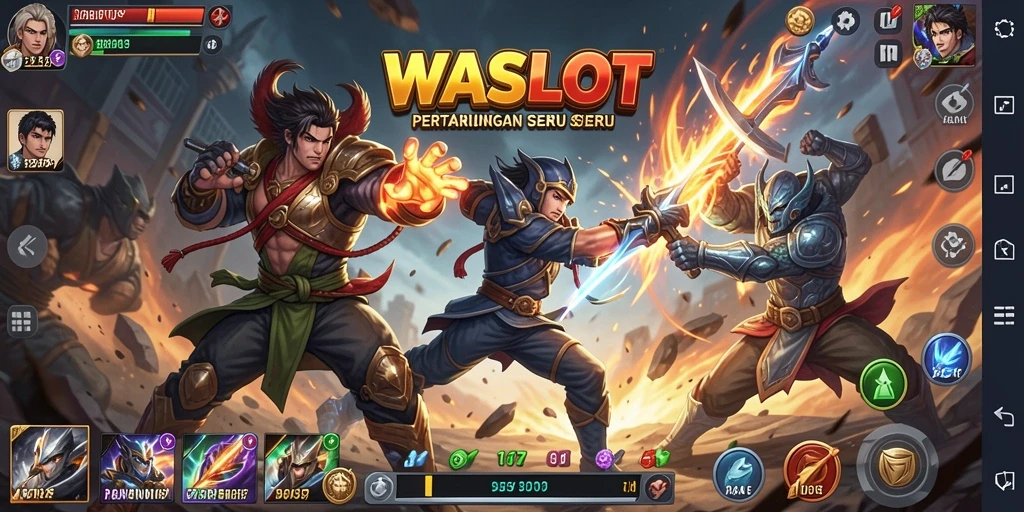 Gameplay <strong>WASLOT</strong> dengan aksi pertarungan yang mengesankan dan karakter yang atraktif.